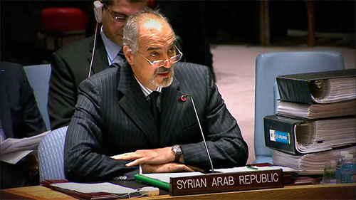 el representante de Siria en la ONU, Bashar al Yaafari